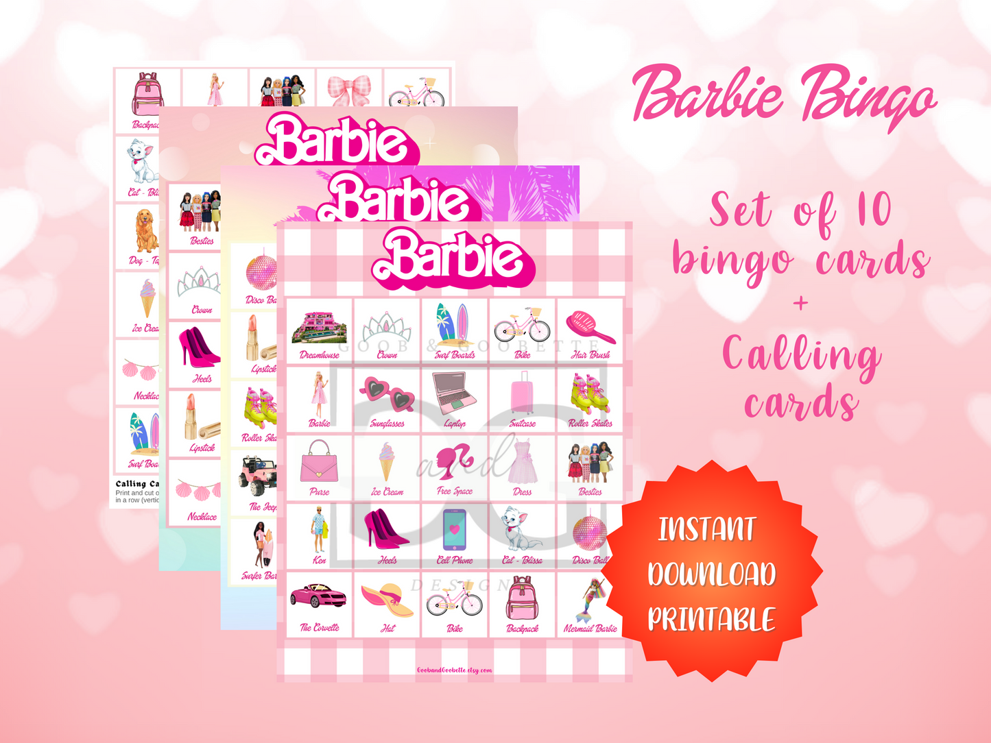 Barbie Bingo Game (10 Players)