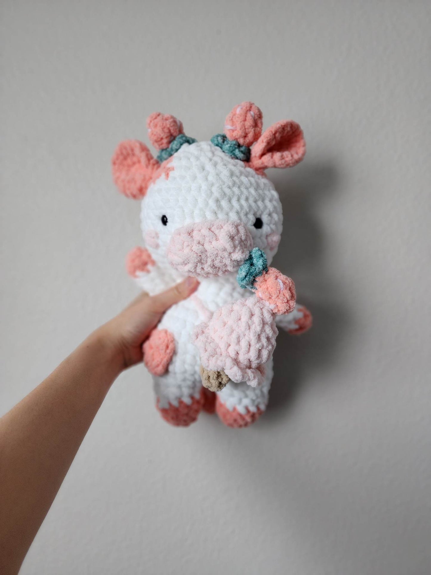 Strawberry Cow Plush Animal - Cow Amigurumi