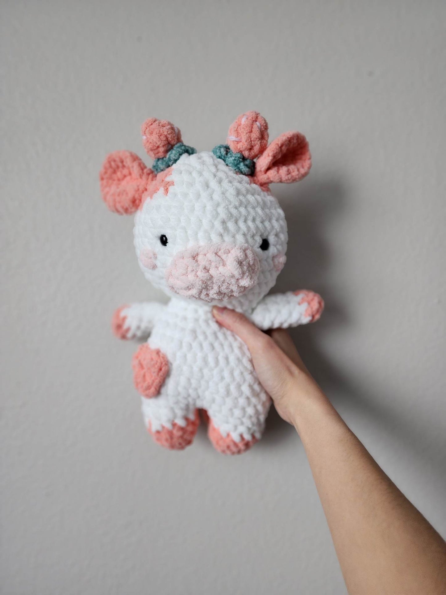 Strawberry Cow Plush Animal - Cow Amigurumi