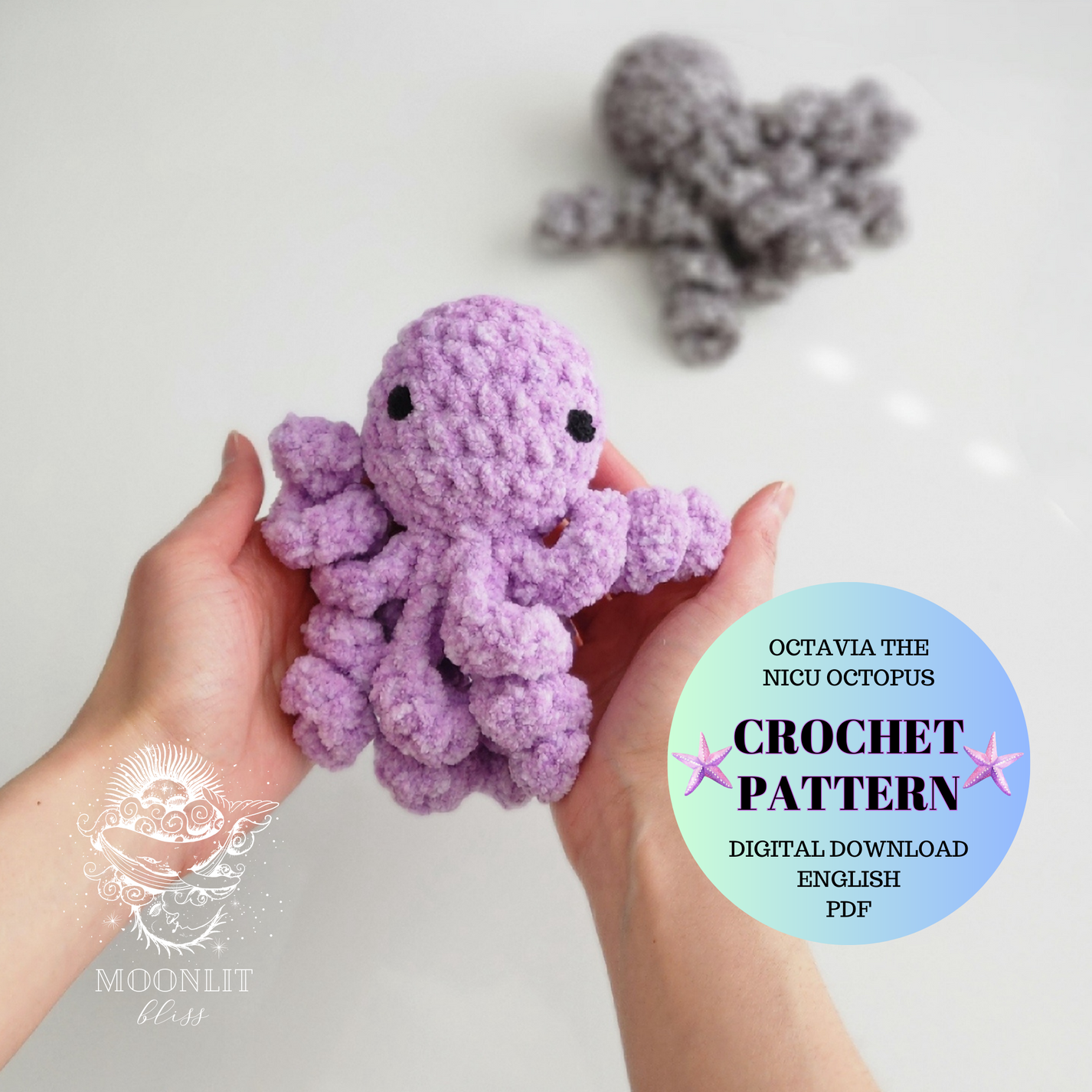 Crochet Pattern Octavia Octopus NICU Plush Amigurumi – Blissful ...