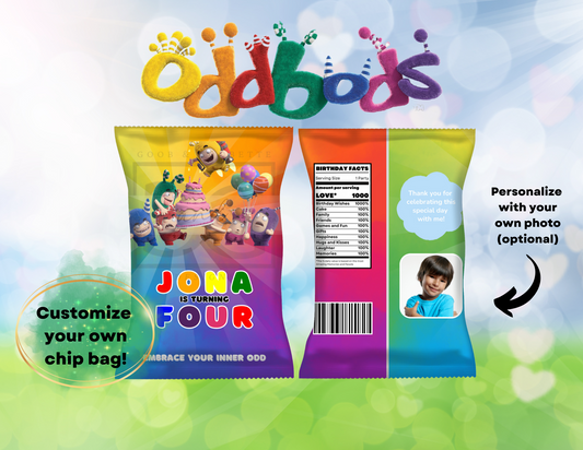 Rainbow Oddbods Chip Bag