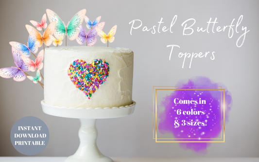 Pastel Butterfly Toppers