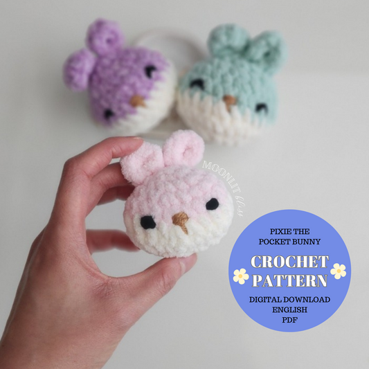 Crochet Pattern - Pixie the Pocket Bunny Pattern Amigurumi Bunny Pattern