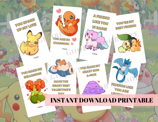 Pokemon Valentine Cards