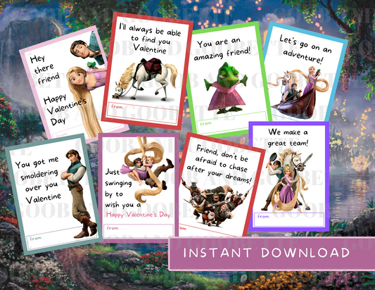 Rapunzel Valentine Cards