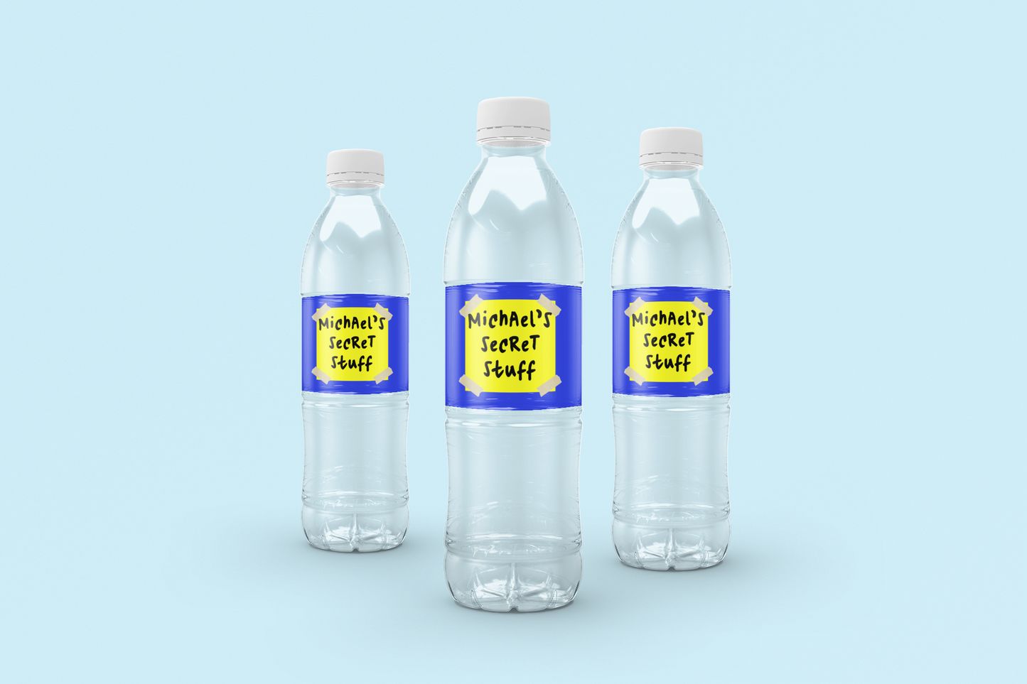 Space Jam Michael's Secret Stuff Labels - Custom Space Jam Secret Stuff Water Bottle Labels